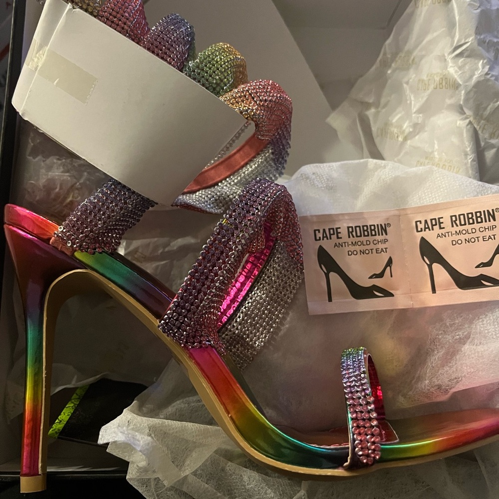 Cape Robbin Multicolor Strappy Heels - Picture 3 of 8